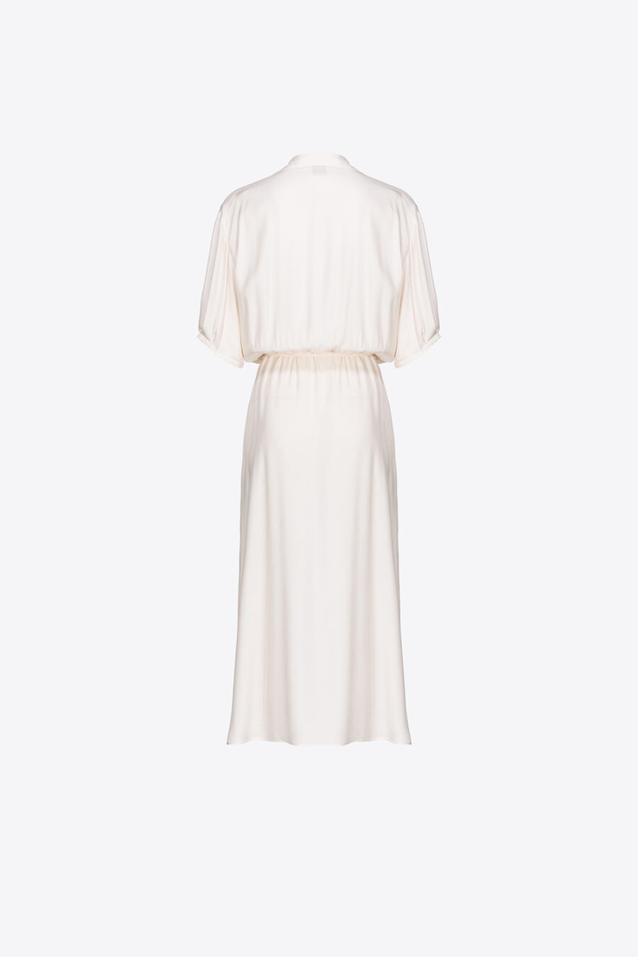 Maxi abito in twill con frange - immagine 2