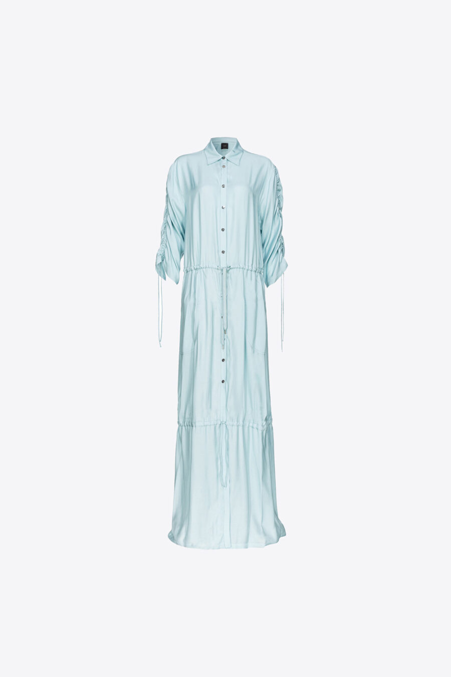 Maxi chemisier in twill di viscosa azz.bruma grigio