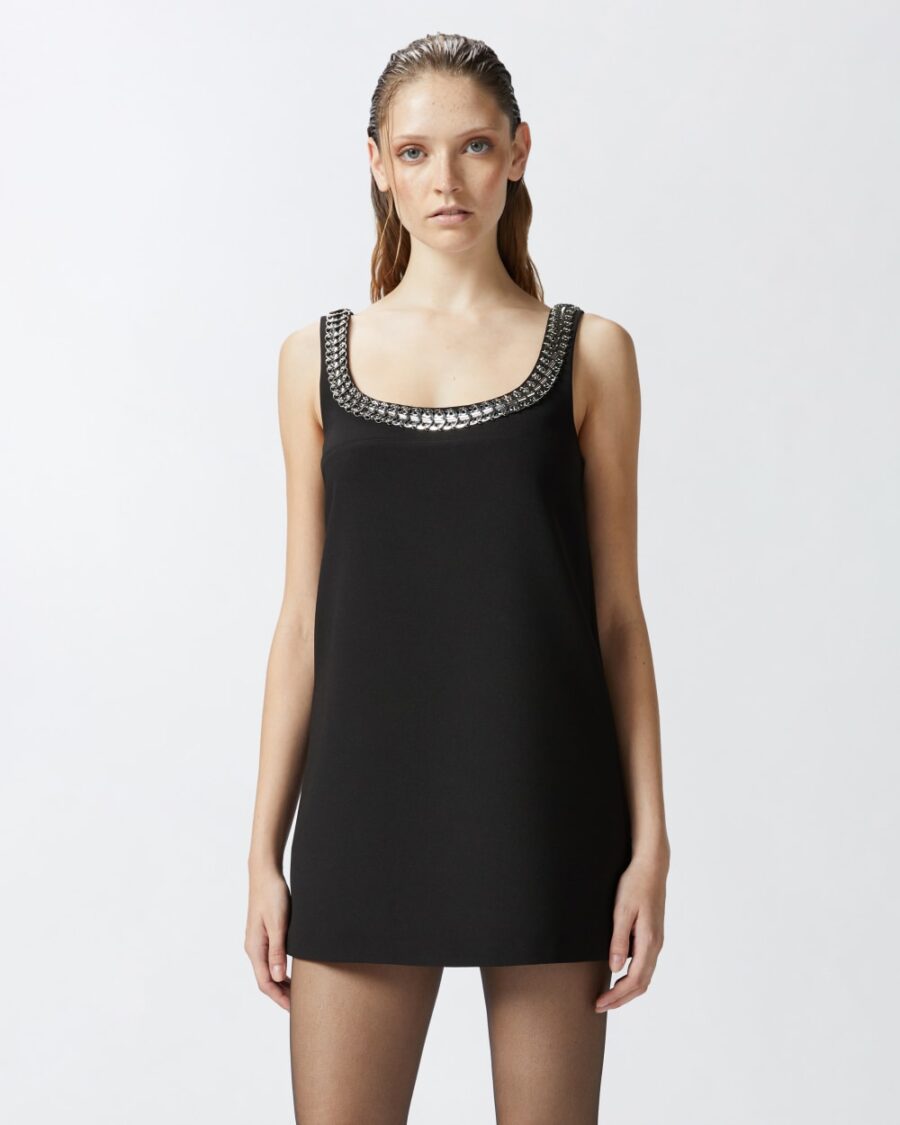 Mini cami dress with shiny embroidery - Image 4