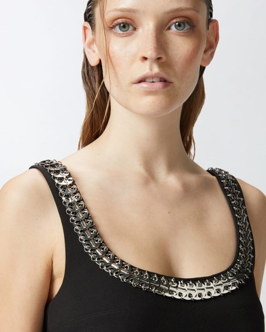 Mini cami dress with shiny embroidery - Image 5