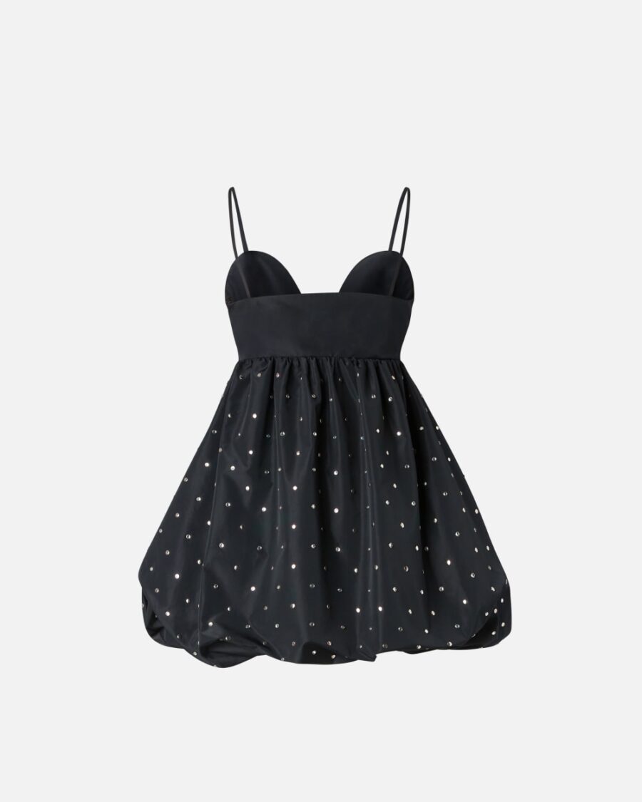 Mini abito con borchie e strass - immagine 2