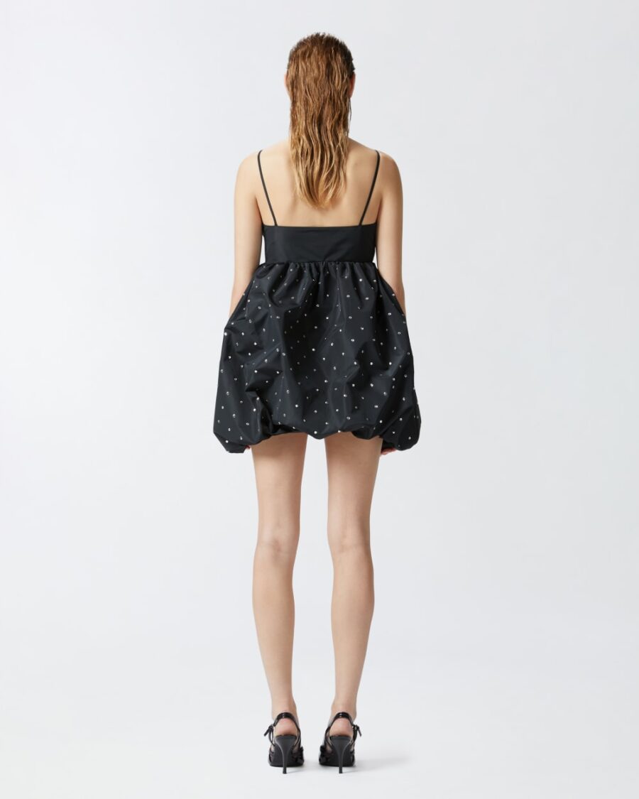Mini abito con borchie e strass - immagine 5