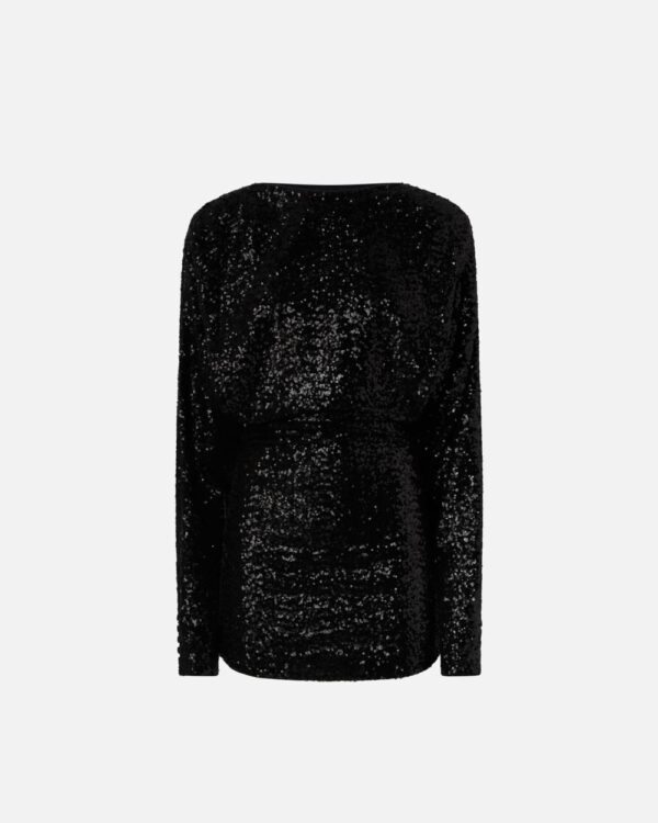 Mini abito elegante con paillettes nero limousine
