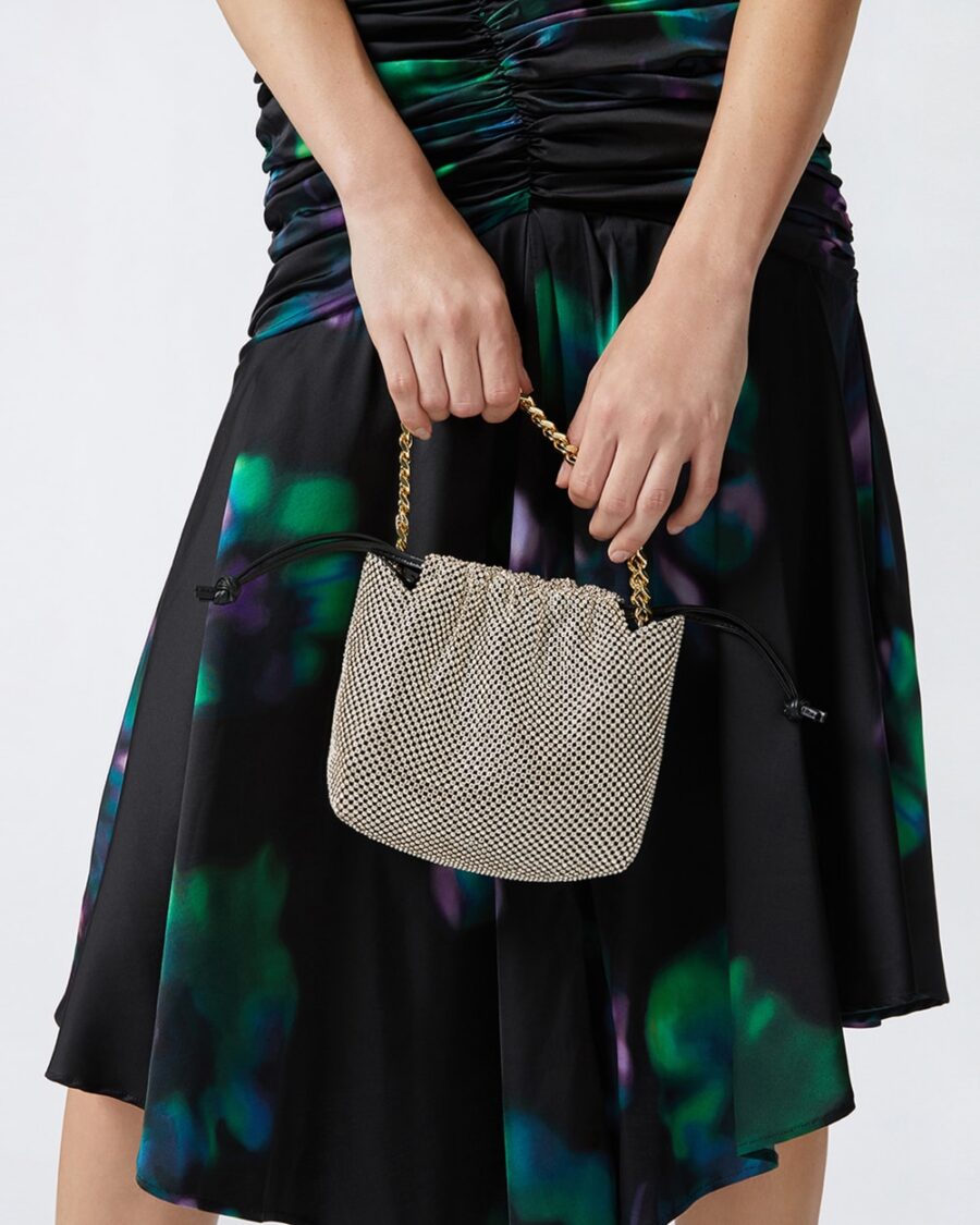 Mini clutch in rhinestone mesh - Image 6