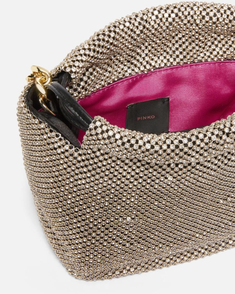 Mini clutch in rhinestone mesh - Image 4