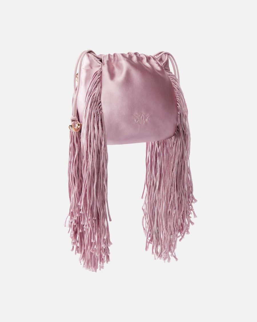 Satin mini clutch with fringing - Image 2