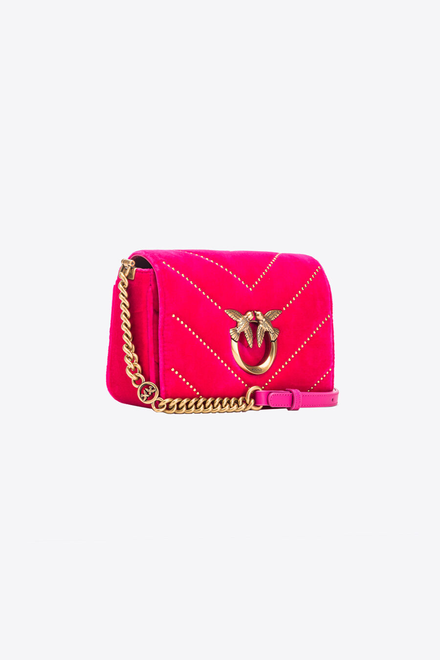 Mini Love Bag Click velluto con borchie - immagine 3
