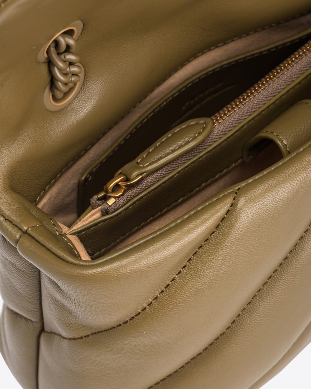 Mini Love Bag Puff in nappa color block - immagine 5