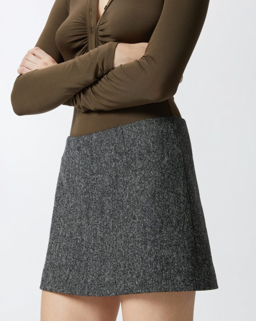 Minigonna a trapezio in tweed - immagine 6