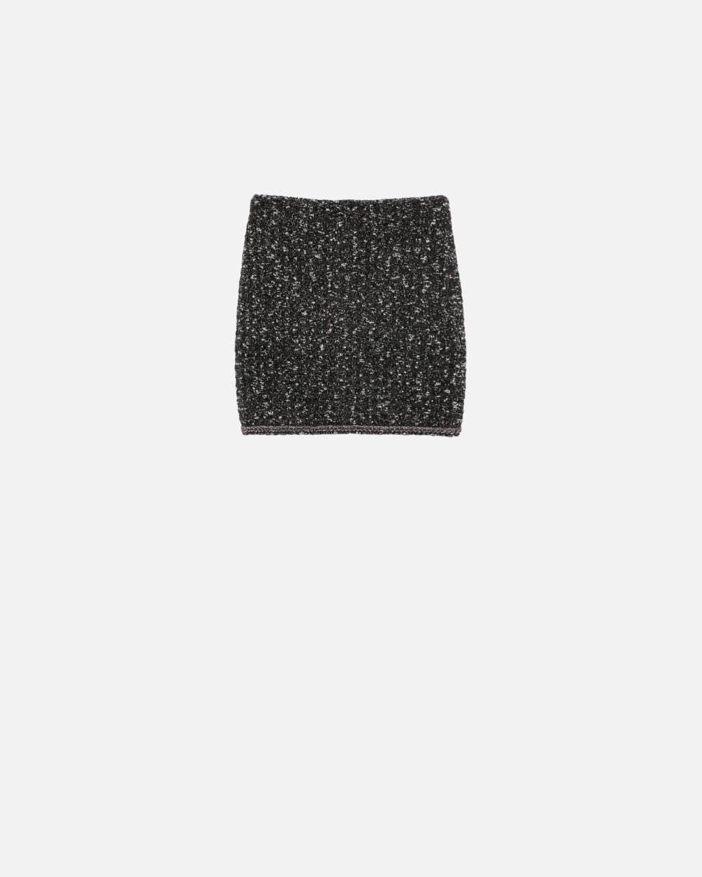 Mini-jupe en maille bouclette à paillettes – Image 2