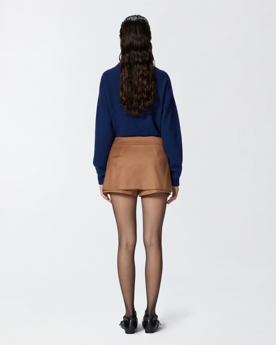 Pantaloncini effetto minigonna in flanella - immagine 6