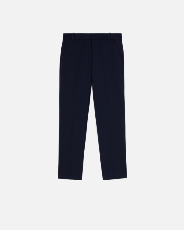 Pantaloni a sigaretta tessuto tecnico blu e eclissi totale