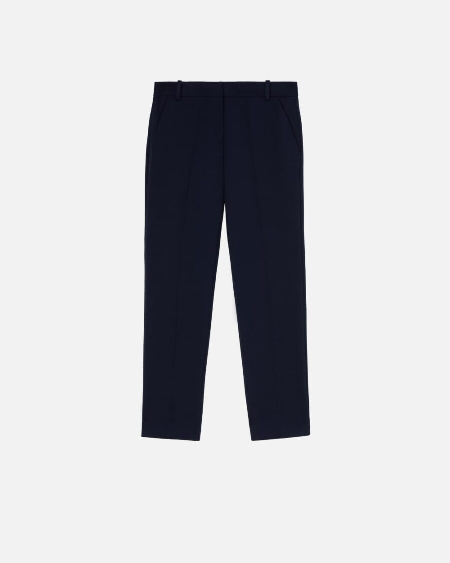 Technical fabric cigarette trousers blu e eclissi totale