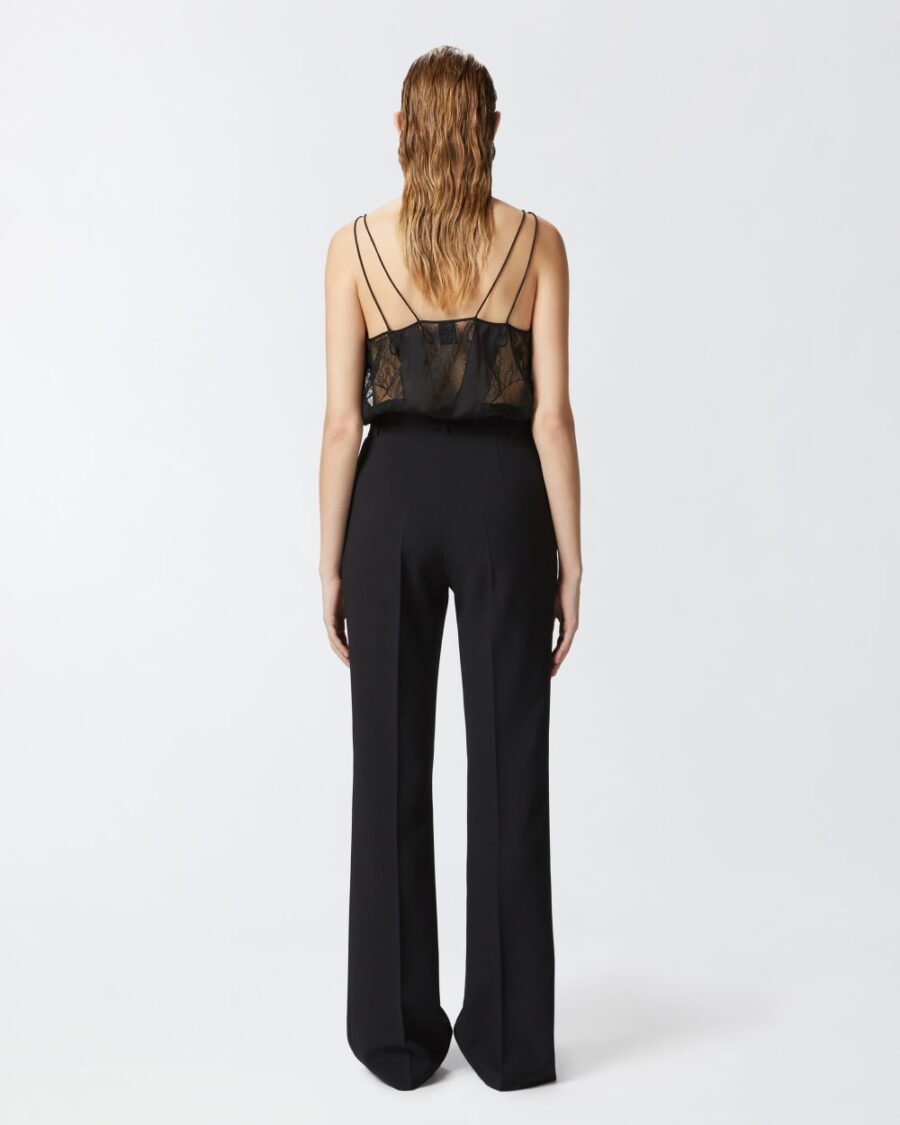 High-waisted, slightly flared trousers - Image 5