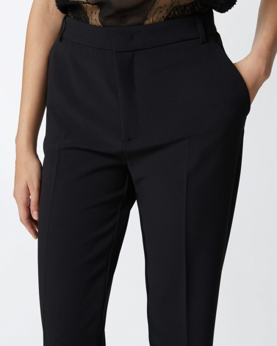 High-waisted, slightly flared trousers - Image 6