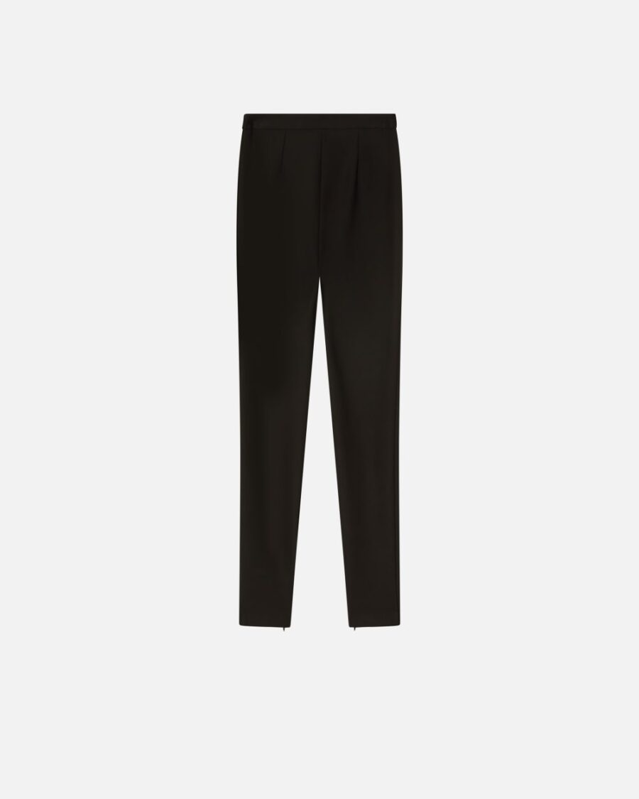 Pantaloni aderenti stretch con zip a fondo gamba - immagine 2