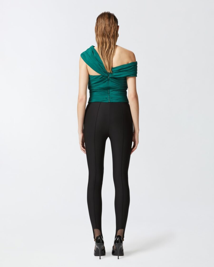 Slim-fitting technical trousers with stirrups - Image 5