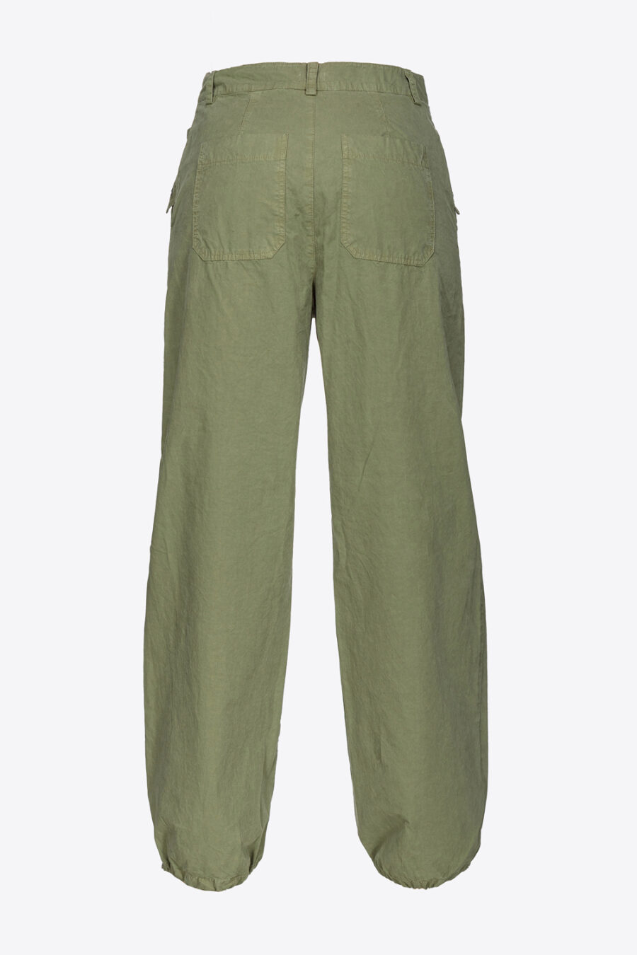 Pantaloni ampi in tela di cotone con piccole borchie - immagine 2
