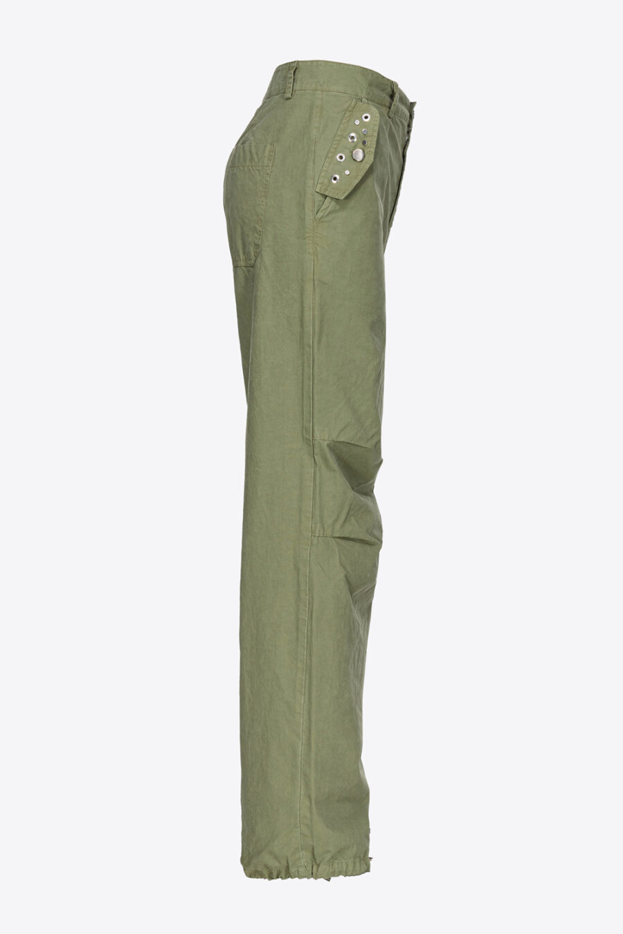 Pantaloni ampi in tela di cotone con piccole borchie - immagine 3