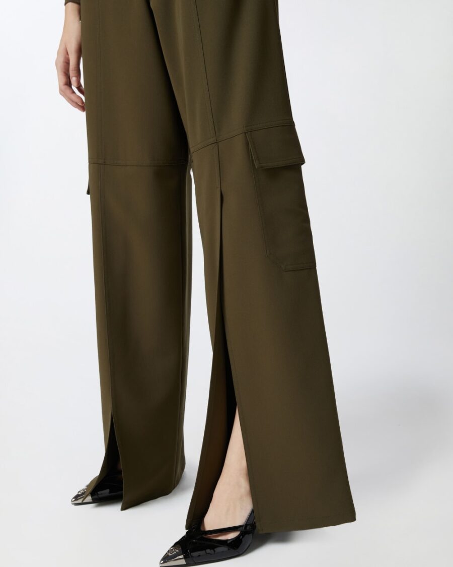 Flowing wide-leg cargo trousers - Image 6