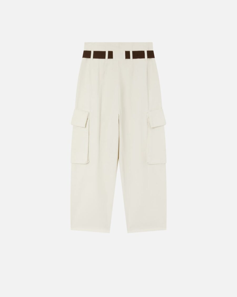 Pantaloni cargo oversize con cintura - immagine 2