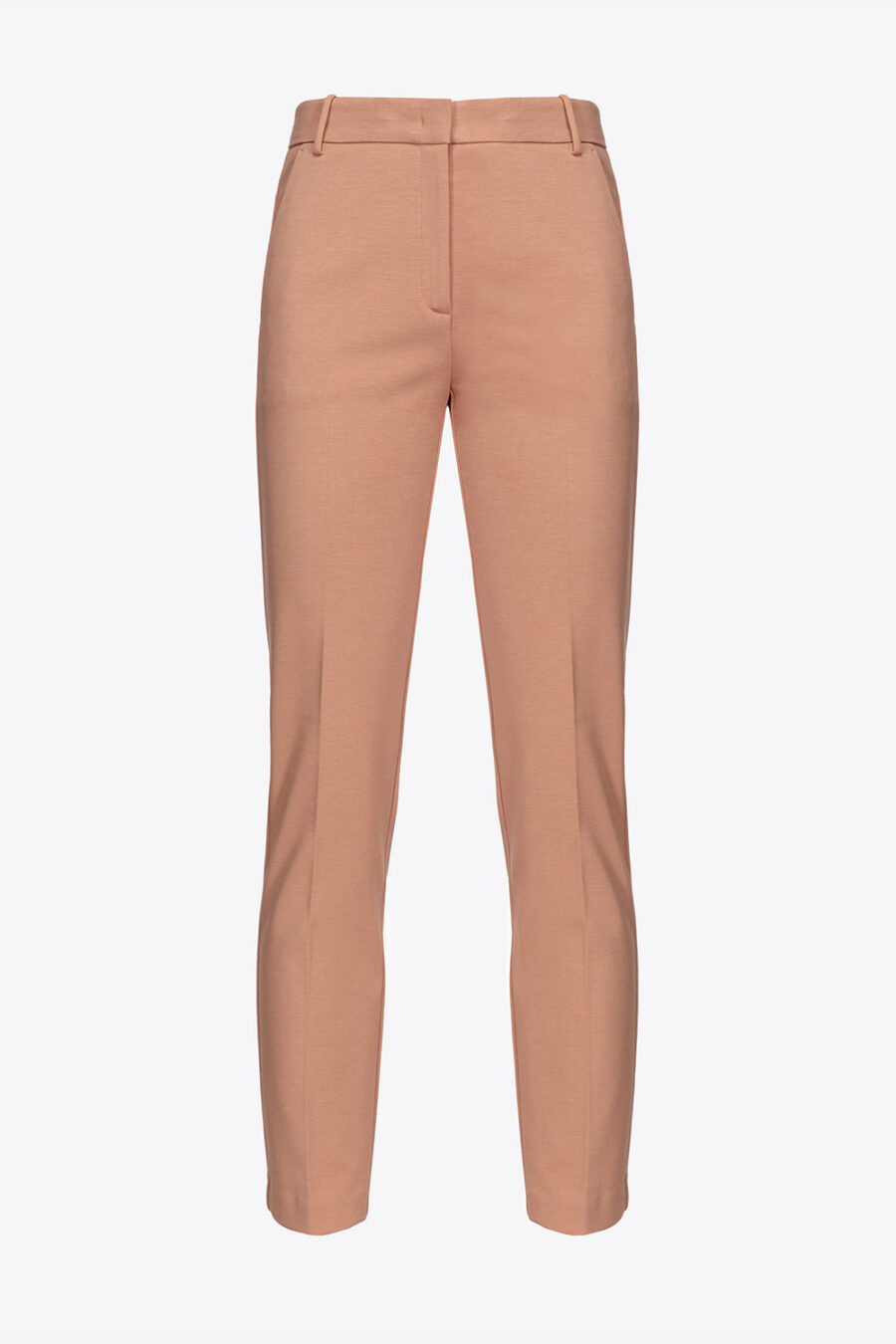 Pantaloni cigarette-fit punto stoffa mousse al moca