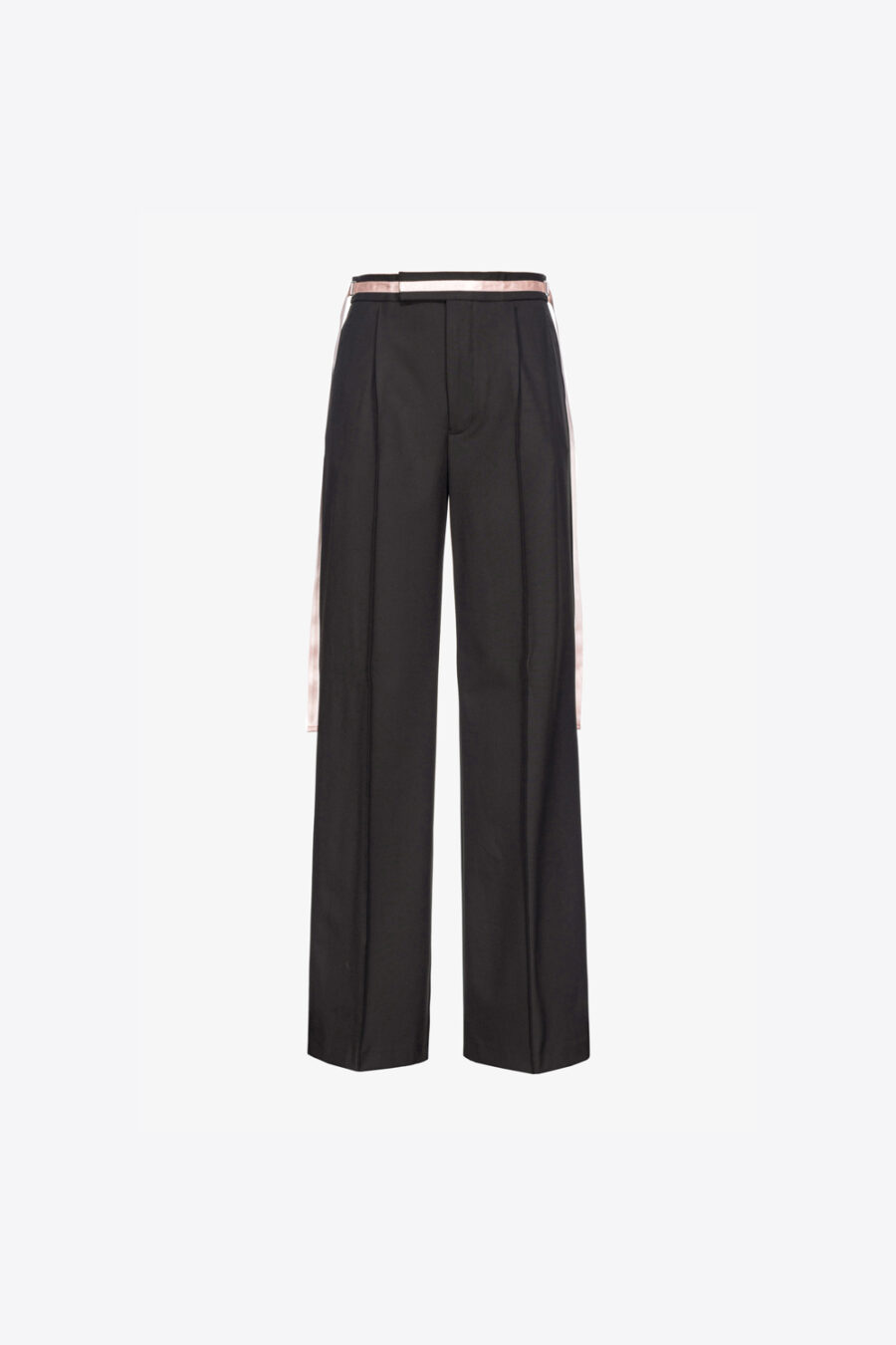Pantaloni con nastrino Reimagine PINKO by Patrick McDowell nero e rosa