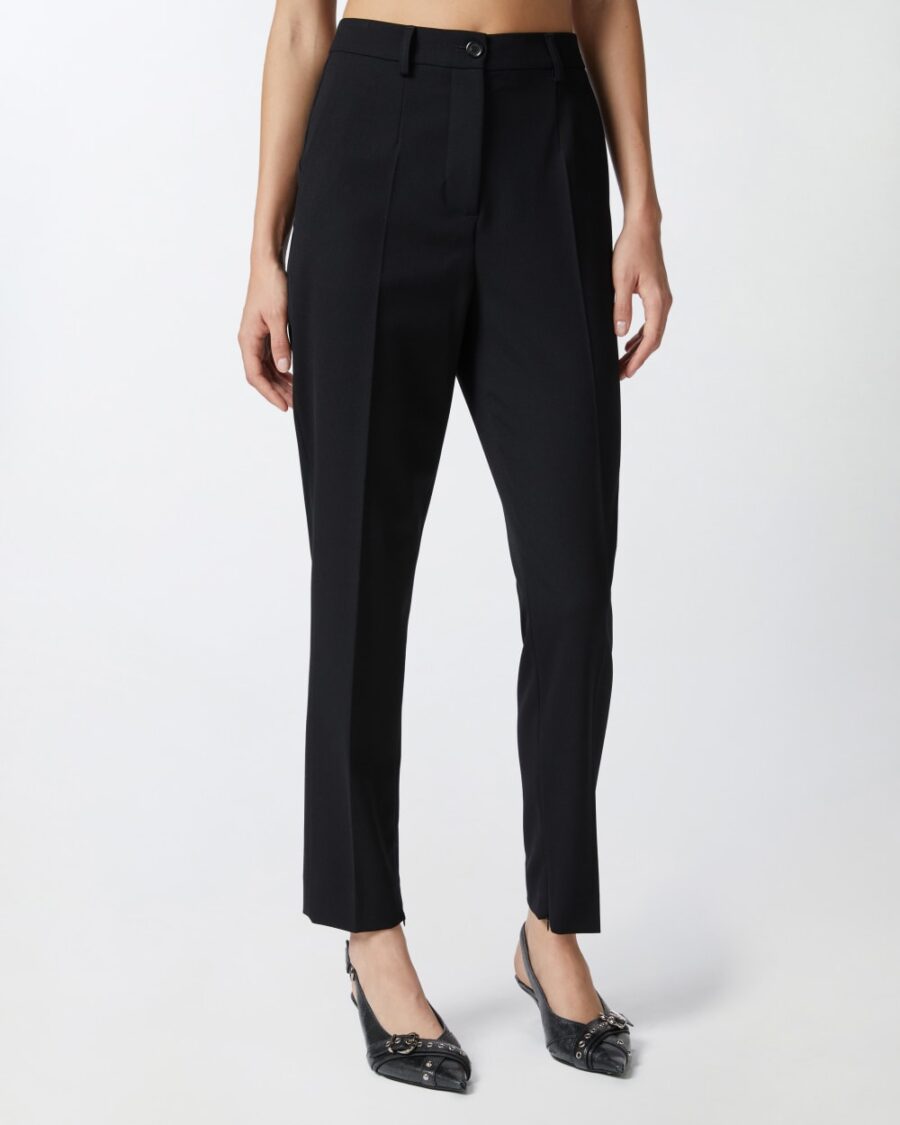 Elegant cigarette trousers with slits - Image 4