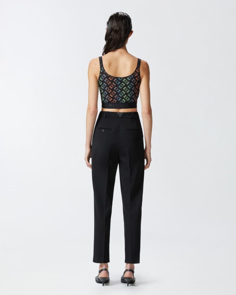 Elegant cigarette trousers with slits - Image 5
