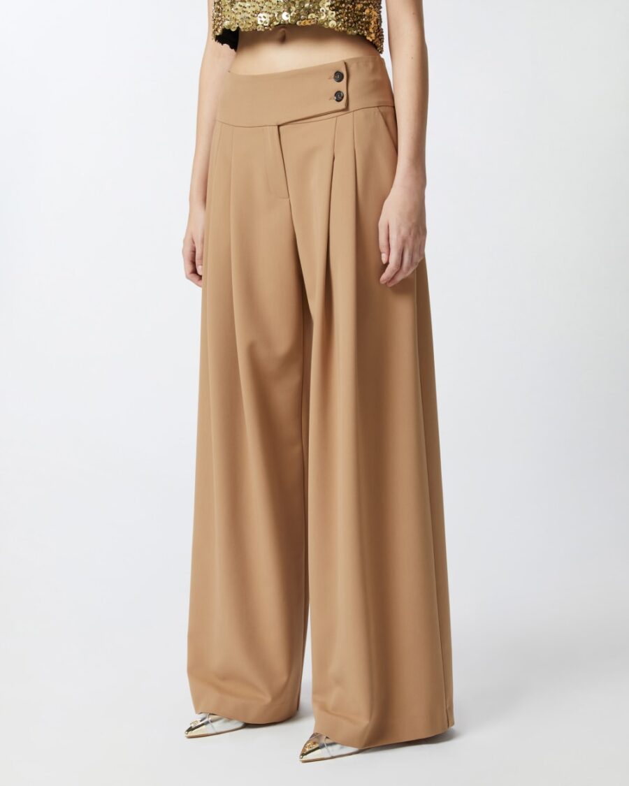 Pantaloni eleganti wide-leg con pinces - immagine 4