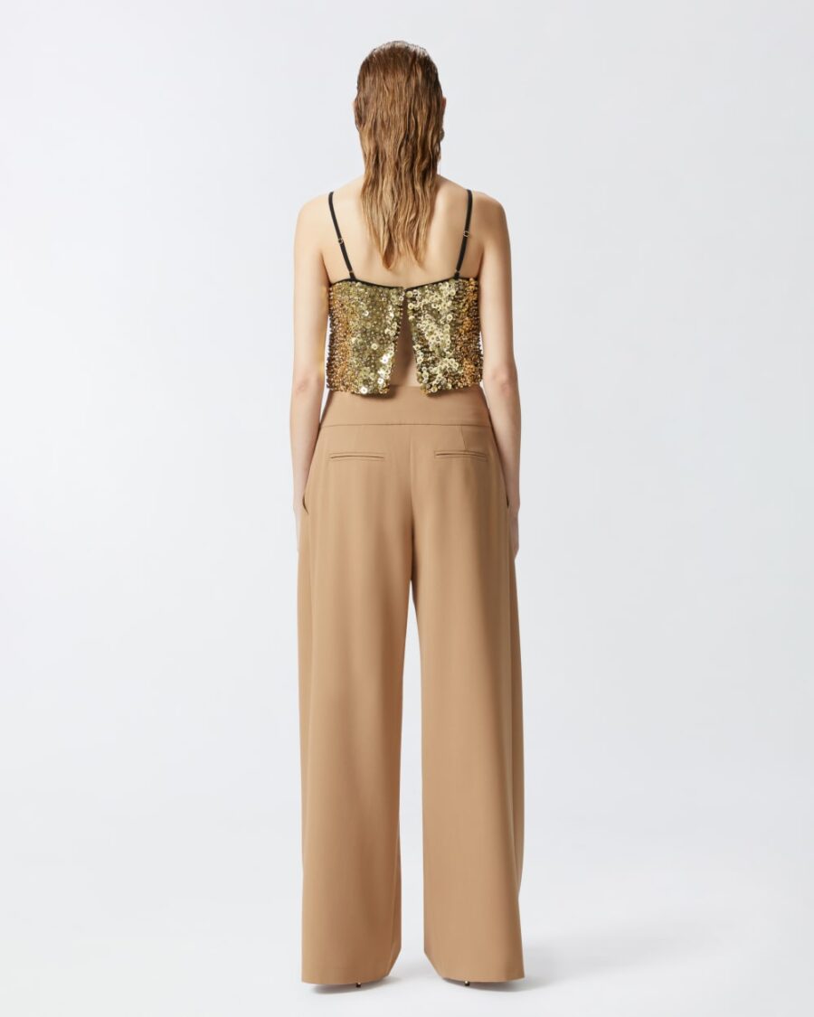 Pantaloni eleganti wide-leg con pinces - immagine 5