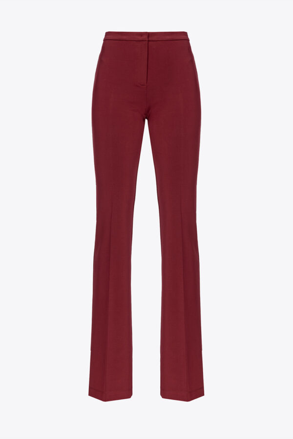 Pantaloni flared neoprene fluido bordeauxeport royale
