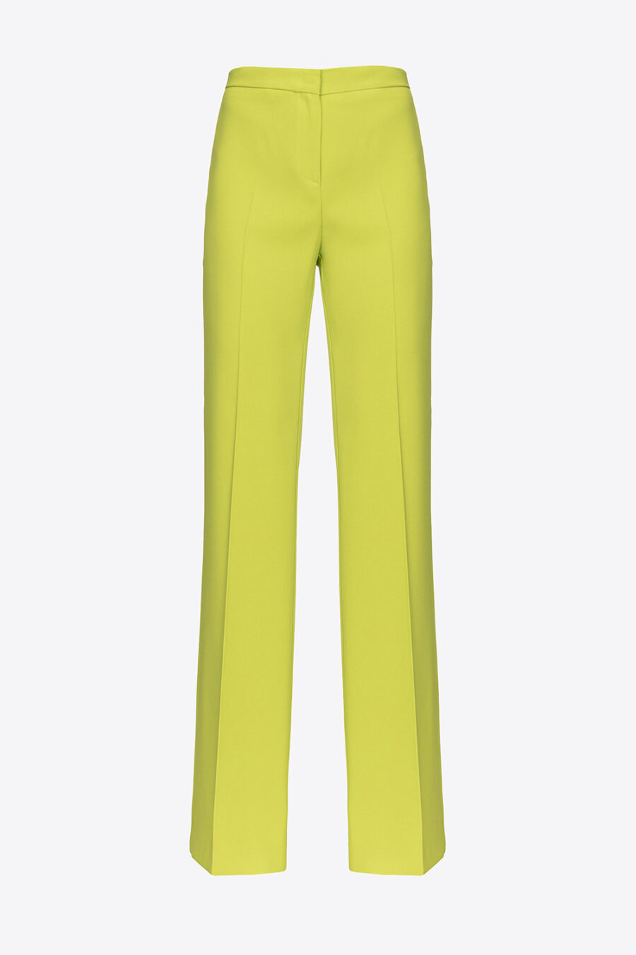 Pantaloni flared stretch giallo  lime