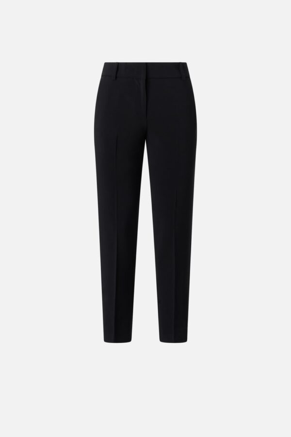 Pantaloni in crepe nero limousine