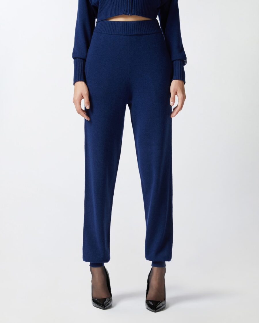 Pantaloni joggers in maglia misto cachemire - immagine 4