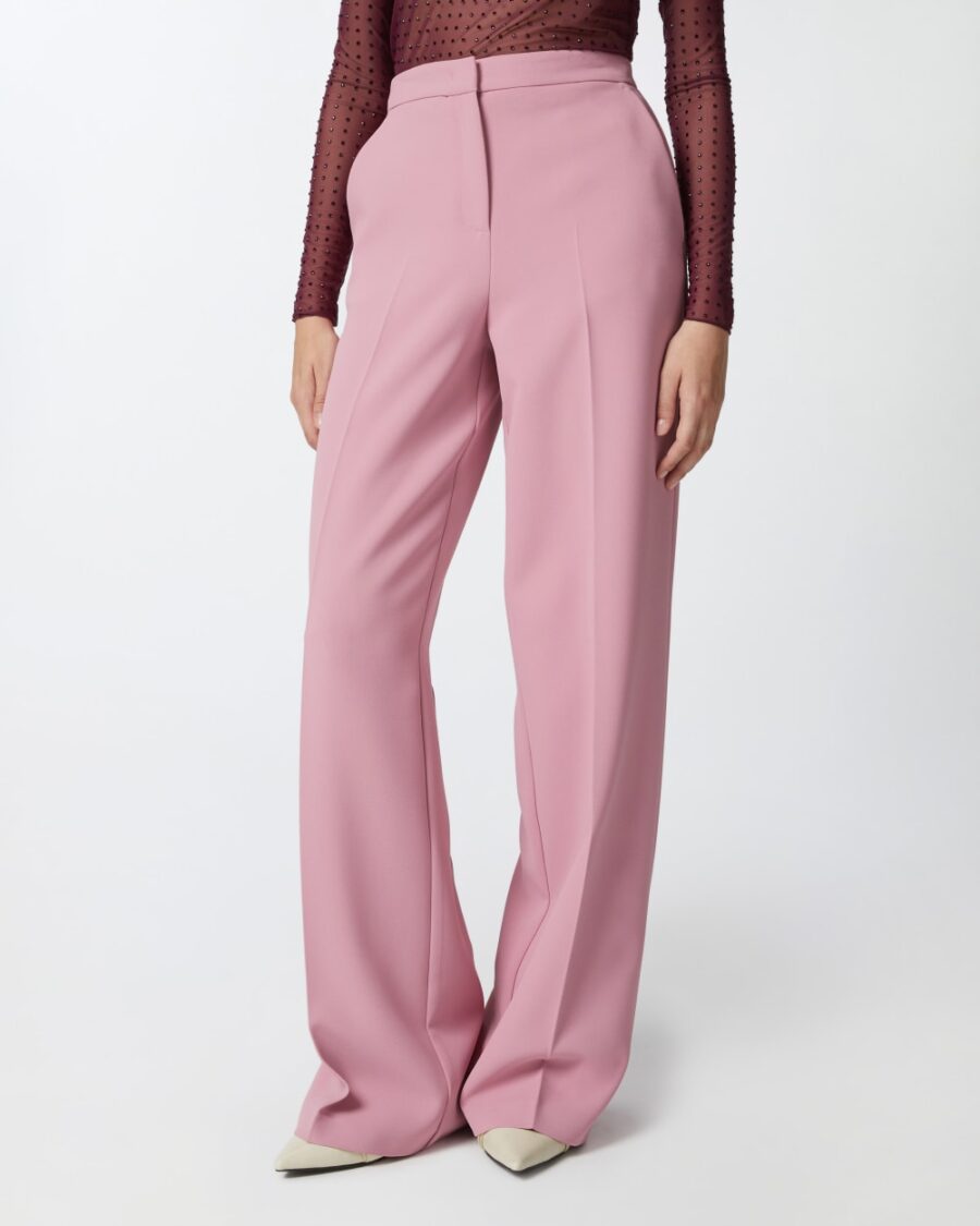 Elegant palazzo trousers in crepe - Image 4
