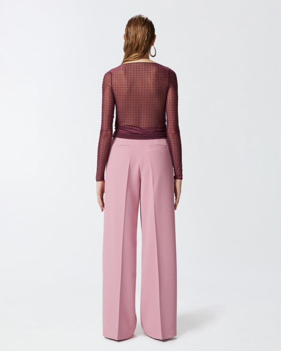 Elegant palazzo trousers in crepe - Image 5