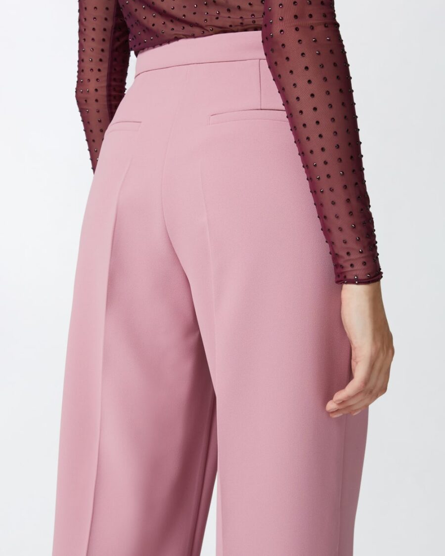 Elegant palazzo trousers in crepe - Image 6