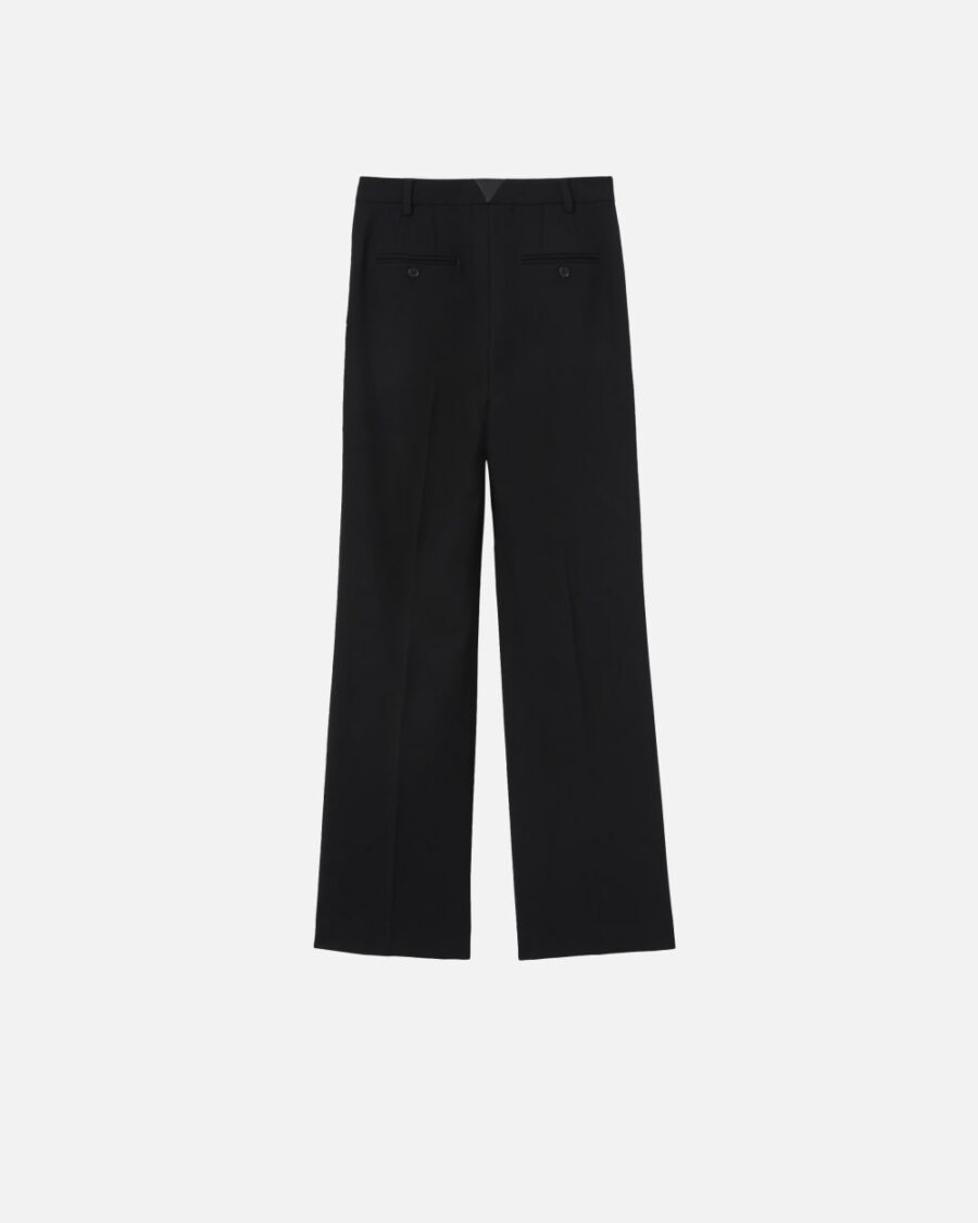 Tailored wide-leg twill trousers - Image 2