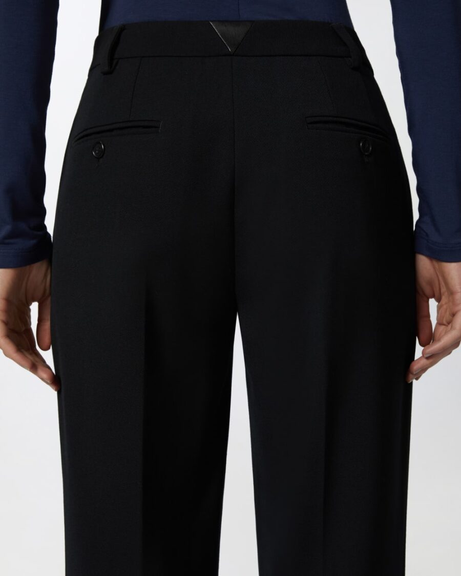 Tailored wide-leg twill trousers - Image 6