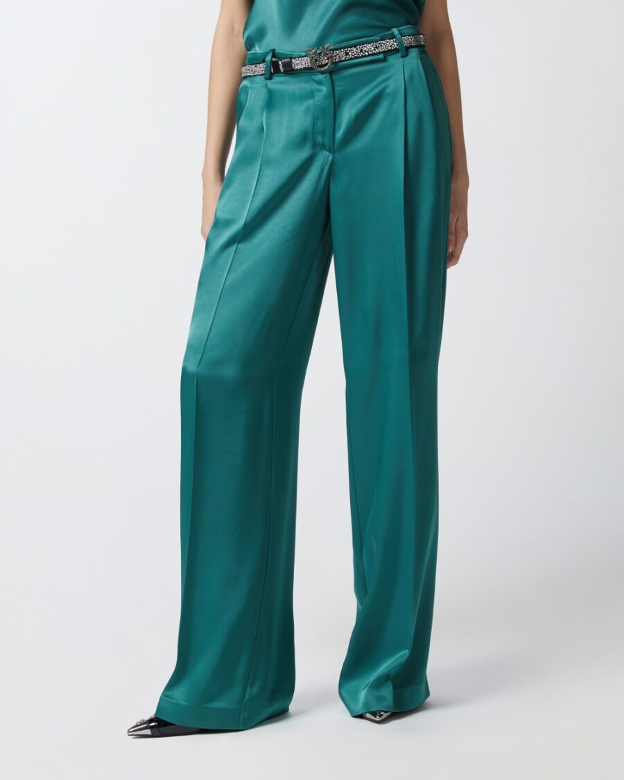 Pantaloni tailored in satin - immagine 4