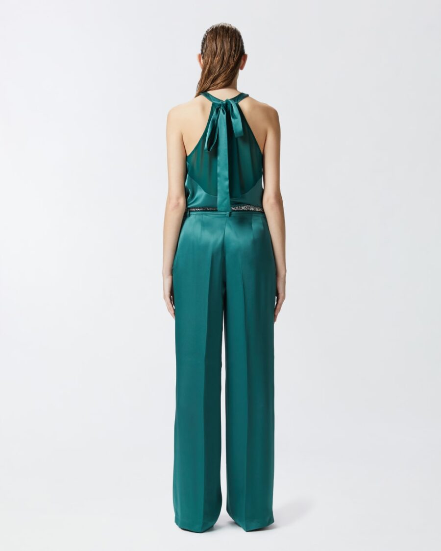 Pantaloni tailored in satin - immagine 5