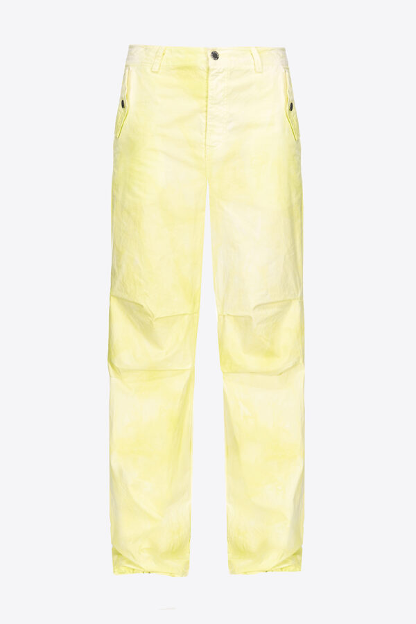 Pantaloni utility cotone tie&dye verdeesolfatara