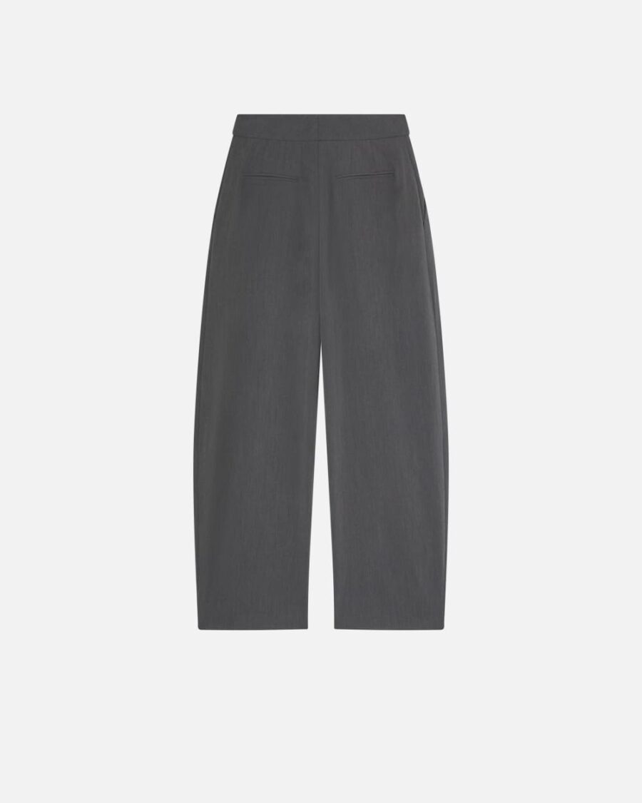 Wide-leg tailored trousers with darts - Image 2