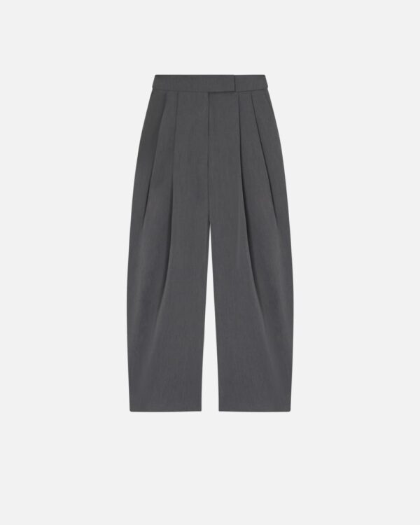 Wide-leg tailored trousers with darts grigio excalibur
