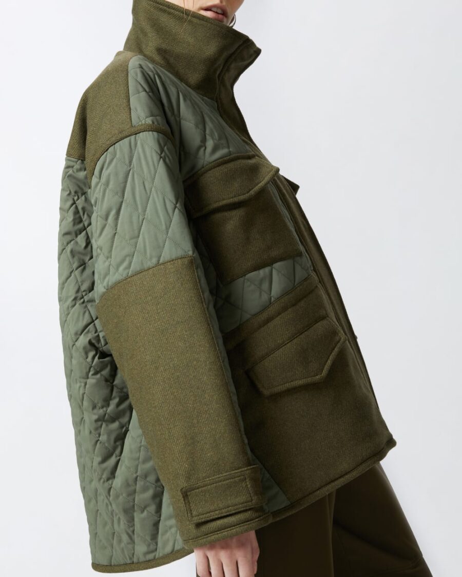 Parka trapuntato con dettagli in feltro - immagine 6