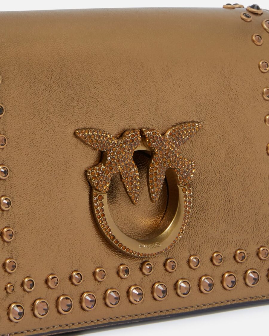 Love Bag small laminated crossbody bag with rhinestones - Image 3