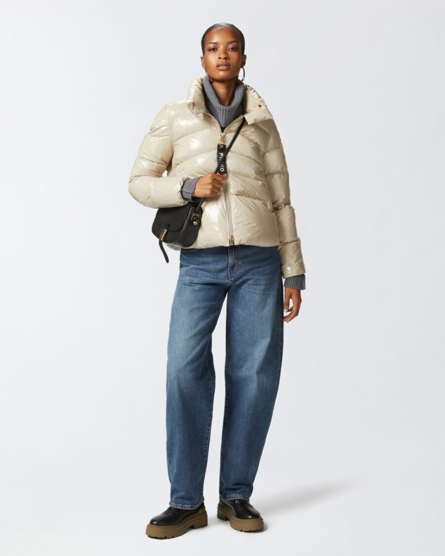 Piumino caban crystal nylon beige