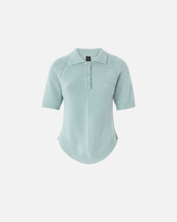 Polo in maglia di misto lana e cachemire feldispato