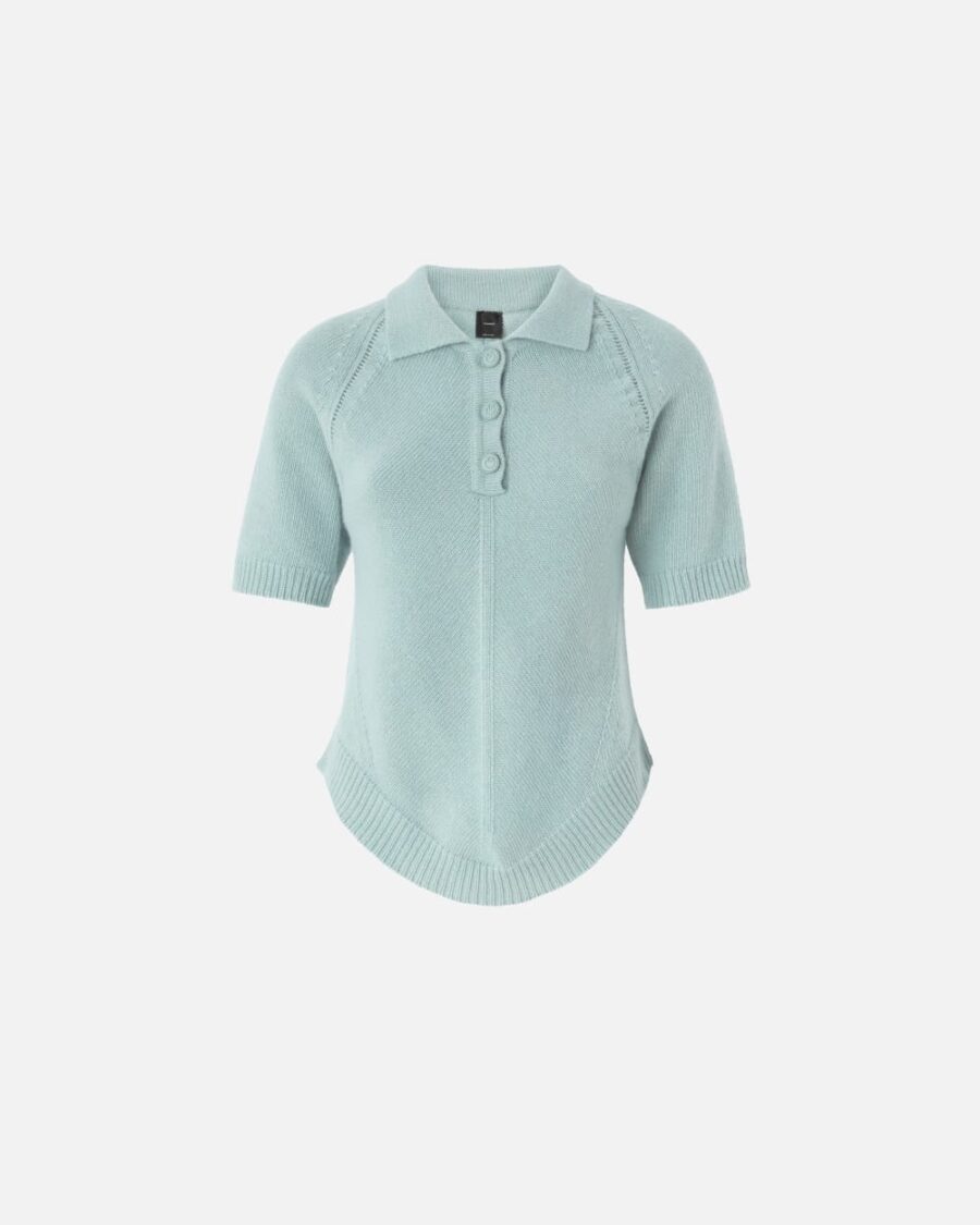 Polo in maglia di misto lana e cachemire feldispato